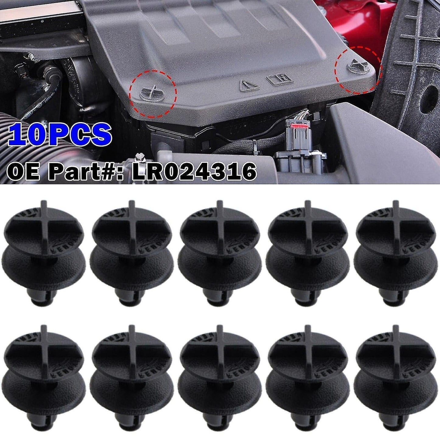 Land Rover Battery Cover Cowl Panel Trim Fastener LR024316 Range Defender Velar20