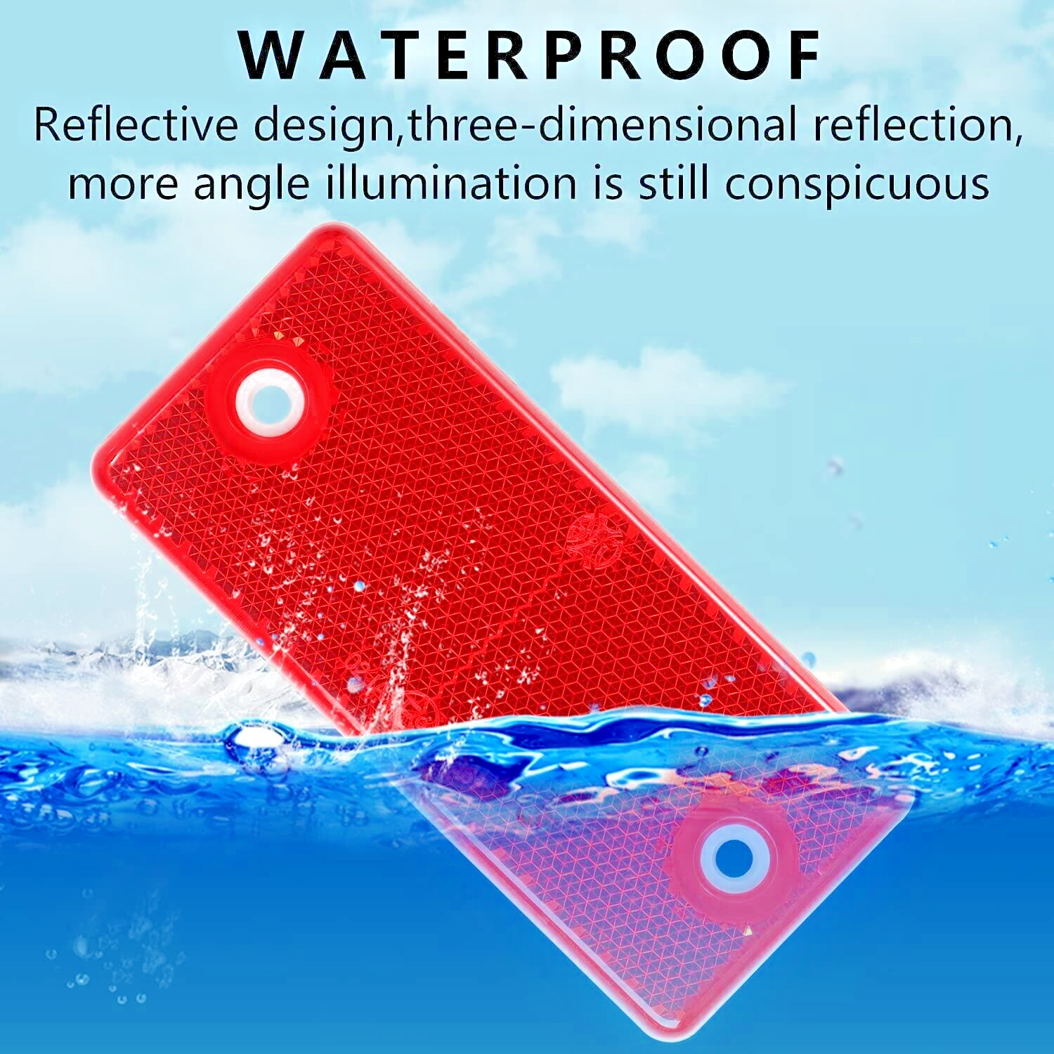 Amber E-Approved Rectangular Reflectors Trailers Caravans? High-Quality 2pcs15