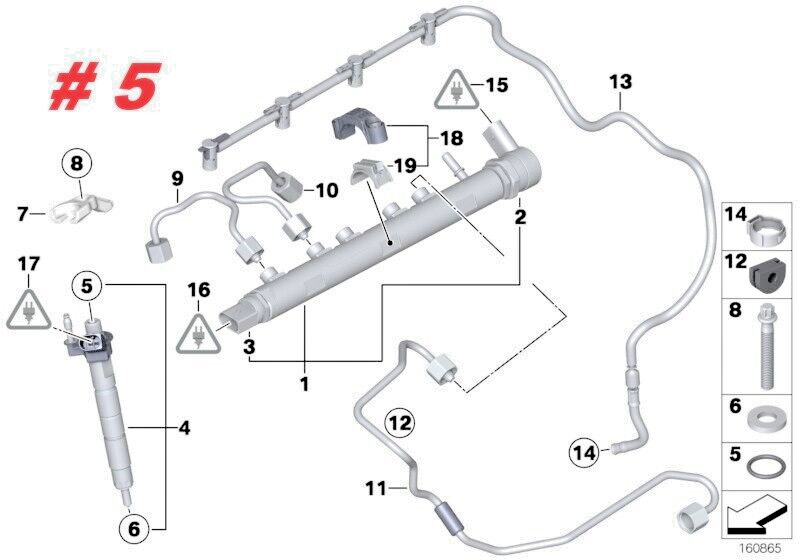 AUDI Rubber O Ring Diesel Injector Leak Off Seal Nozzle X6 Volkwagen1