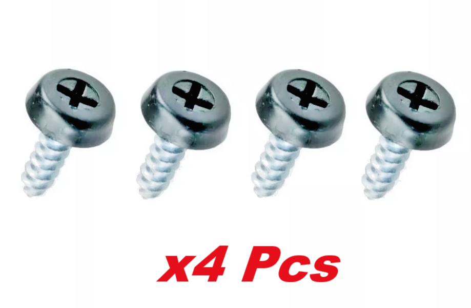 Registration Plate Fixing Kit  - Plastic Cap Screws x4 Moulded Head Self Thread.2