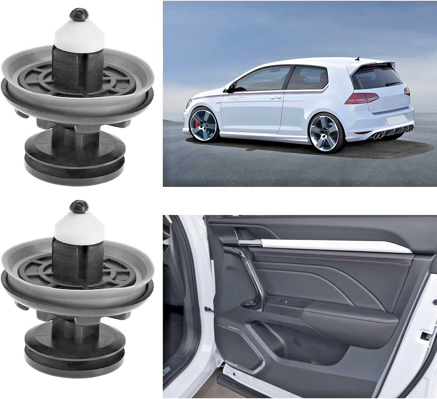 VW Door Card Panel Interior Trim Clips #6Q0868243 Qty x15 for Golf Polo Passat7