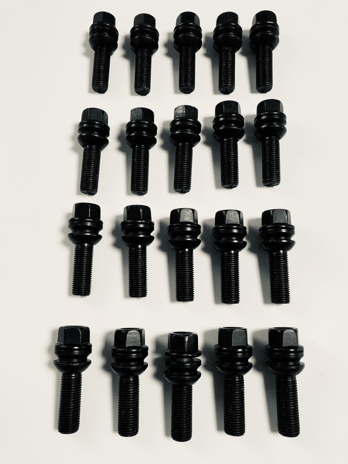 20 Porsche O.E Type Extended Wheel Bolts Floating Collar Black  37mm  PSR9Line3