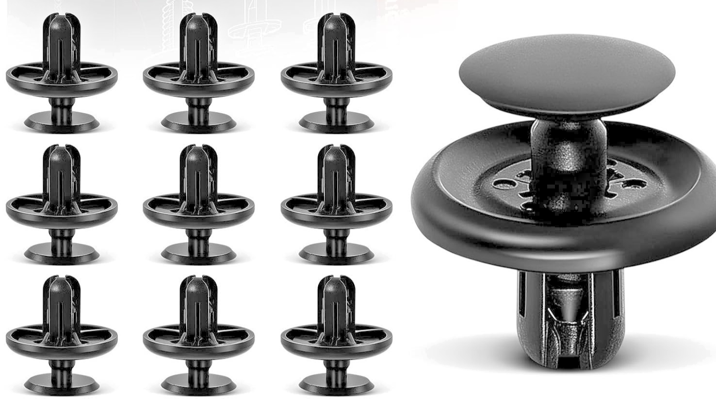 TOYOTA Push Fit Rivet Trim Panel Fastener Clip 7mm Hole  Prius Aygo & LEXUS 10pc17