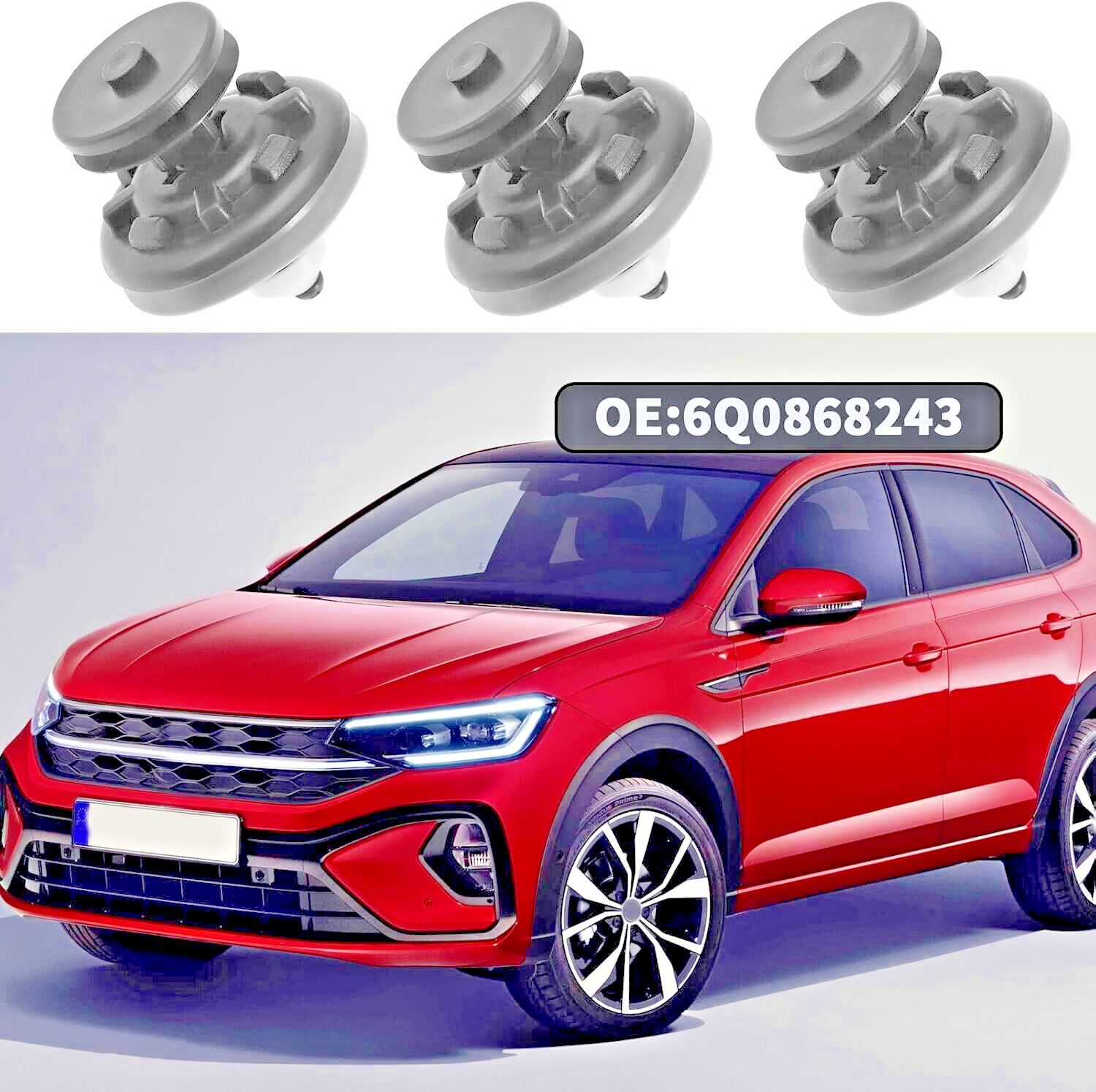 AUDI Door Card Panel Interior Trim Clips #6Q0868243 Qty x10 A4 A5 A8 TT Q5 R86