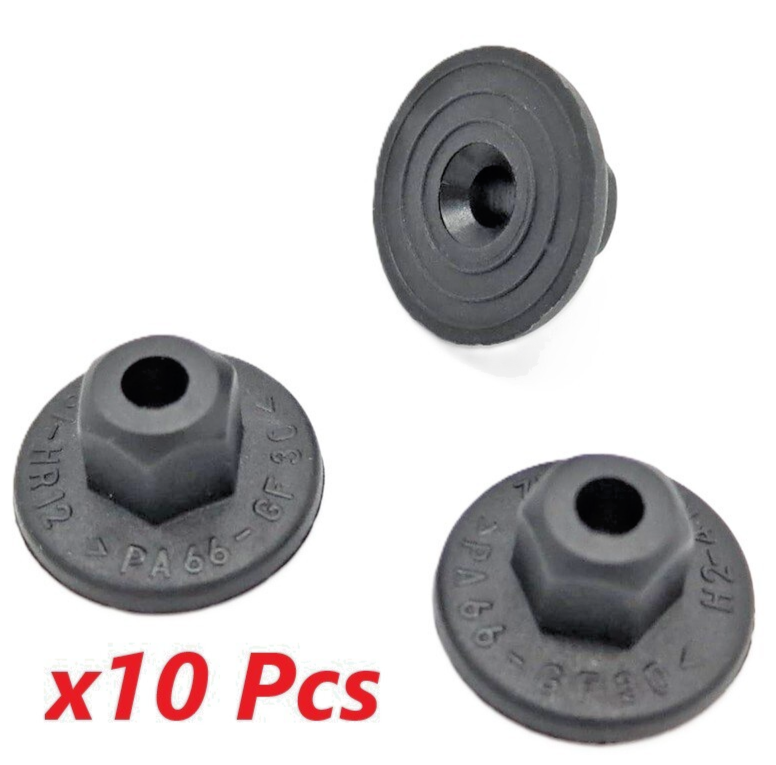 UNTHREADED PLASTIC NUTS ENGINE COVER UNDERTRAY SPLASH GUARD BODY TRIM NUTS 10pcs16