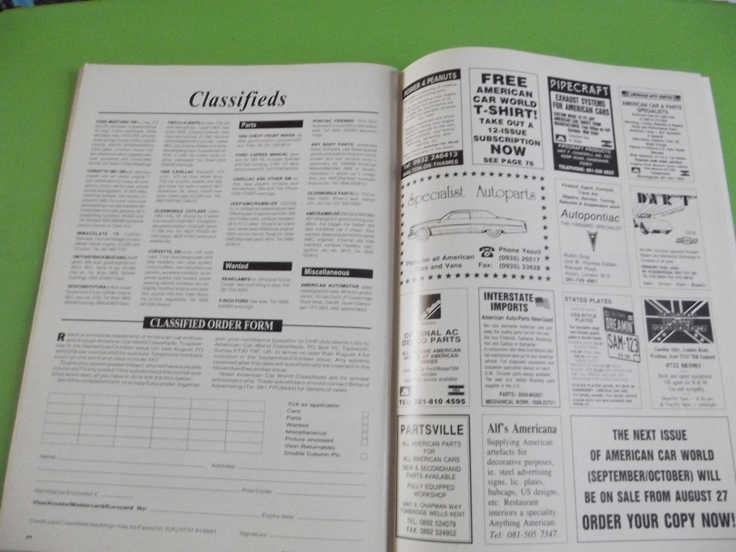 AMERICAN CAR WORLD MAGAZINE JULY/AUGUST 1993 #c15