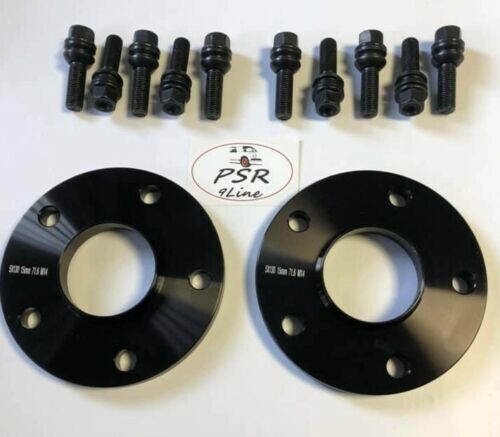 Porsche Wheel Spacers 20mm + Extended O.E Bolts Set Of 2 in Black 5x130 PSR9Line17