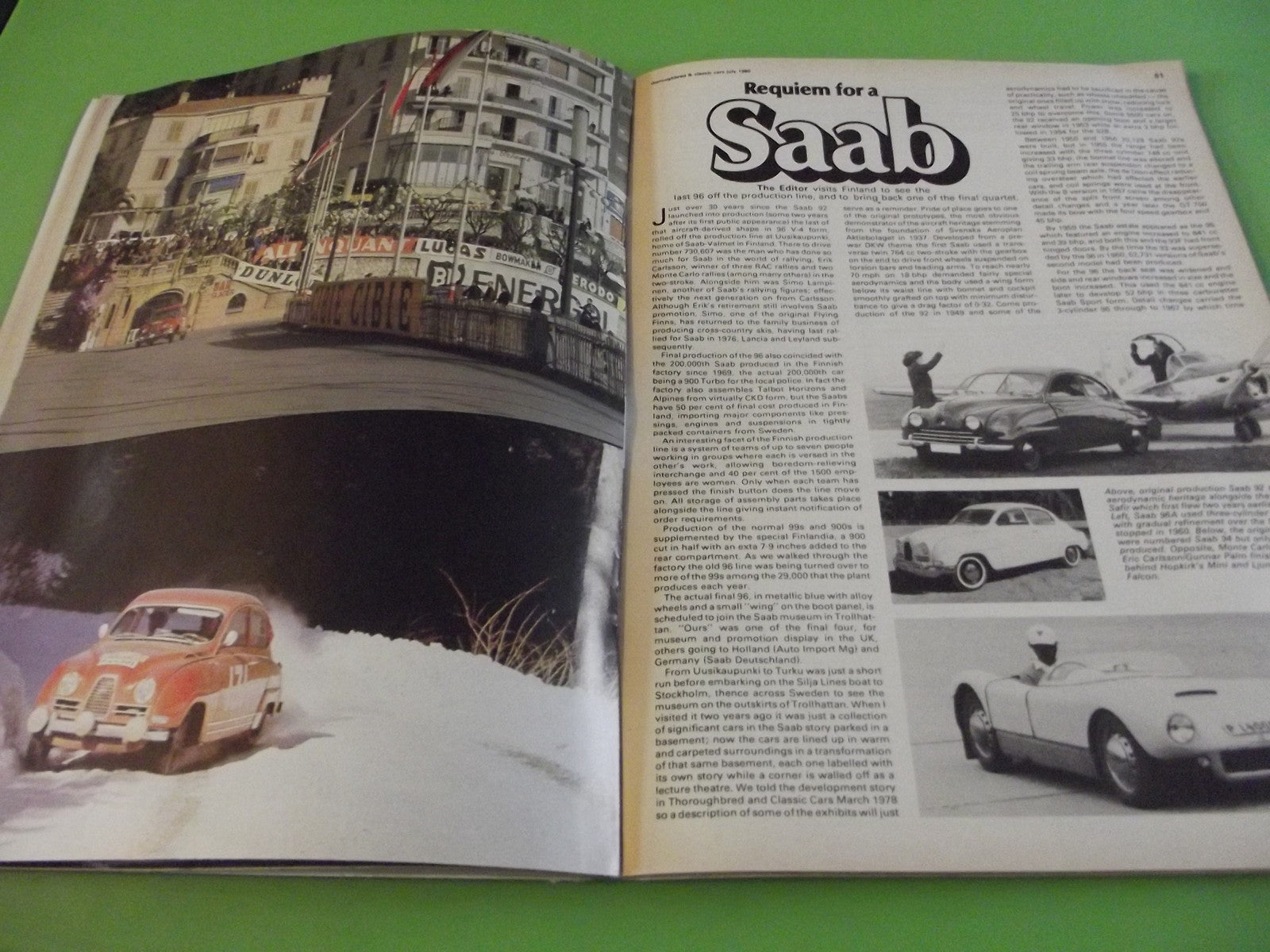 THOROUGHBRED AND CLASSIC CARS MAGAZINE JULY 1980 #C44