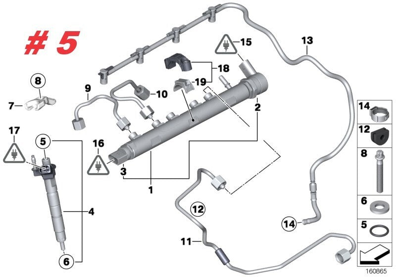 BMW O Ring Rubber Injector Leak Off Seal Common Rail Diesel Nozzle Holder1