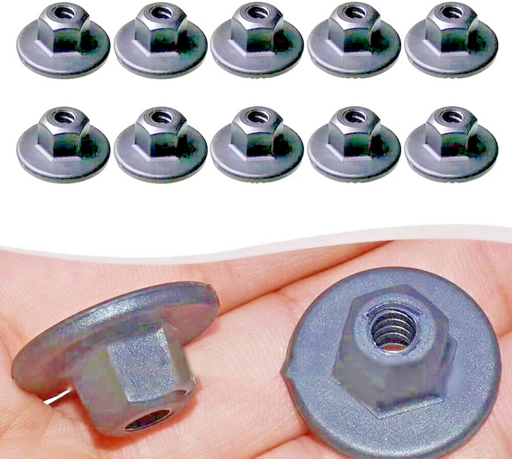 BMW MINI 10mm Hex Head Plastic Self-Threading Trim Fixing Nut Splash Gaurds 15pc16