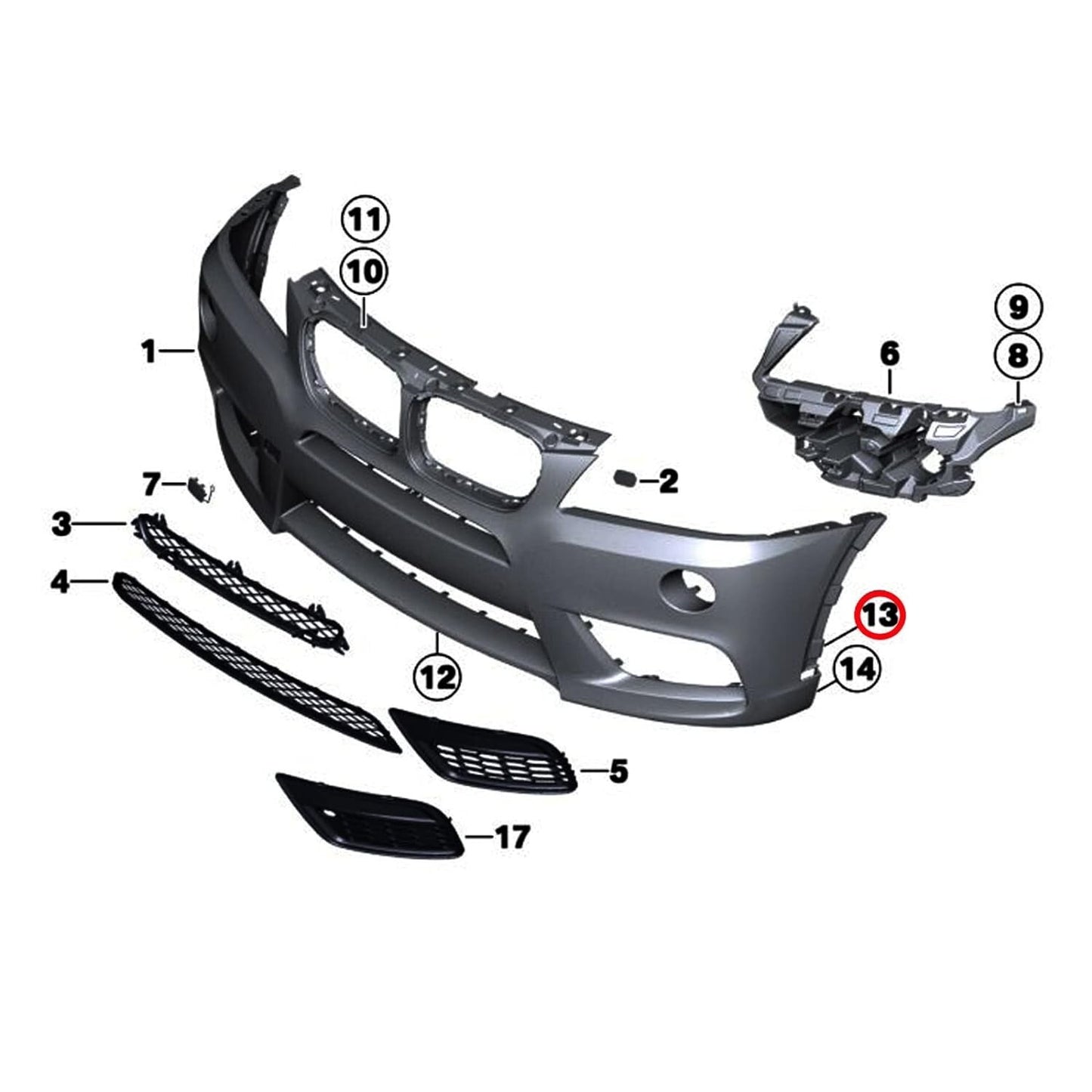 BMW X3 X5 X6 F25 E71 Wheel Arch Flare Trim Clips 07142151750 Blind Rivet 6mm x159
