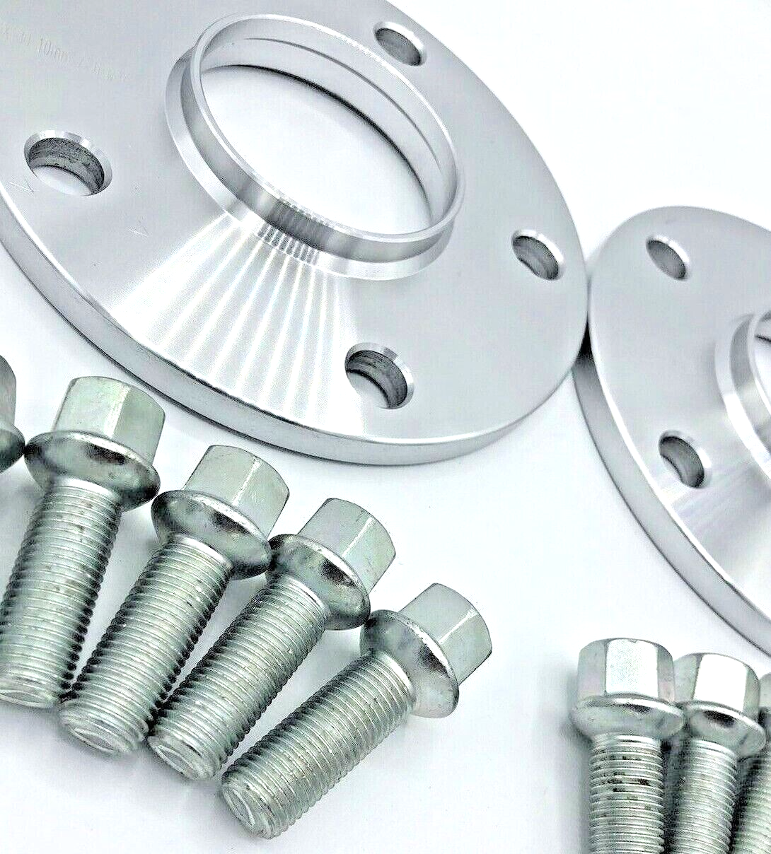 PORSCHE 20mm Wheel Spacers 5x130 With Extended AM Bolts Precision Fit in Silver8