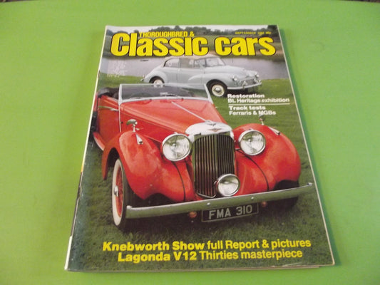 THOROUGHBRED AND CLASSIC CARS MAGAZINE SEPTEMBER 1982 #C40