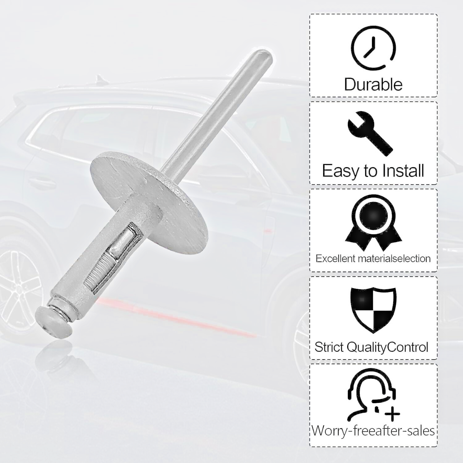 BMW X3 X5 X6 F25 E71 Wheel Arch Flare Trim Clips 07142151750 Blind Rivet 6mm x1012