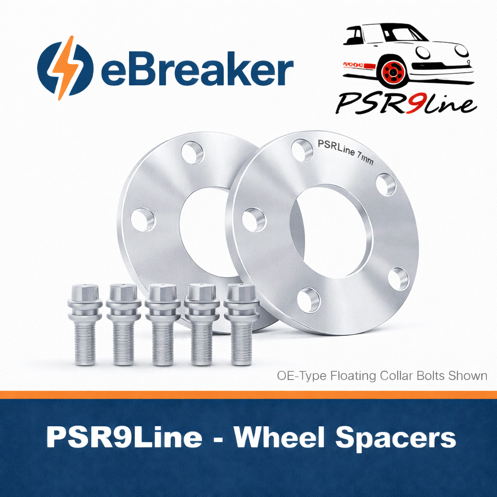 PORSCHE 7mm Wheel Spacers 5x130 With Extended O.E Bolts Precision Fit in Silver0