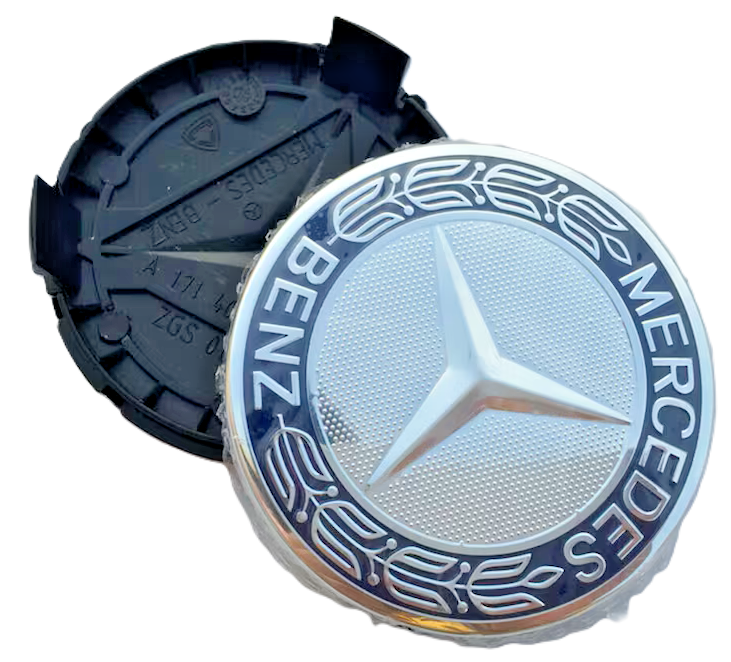 Mercedes Alloy Wheel Centre Hub Caps x4 - 75mm A B C E S M Class ML Black Chrome6
