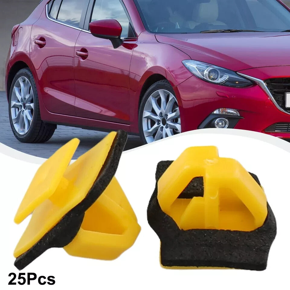 Kia Hyundai Exterior Body Side Moulding Trim Skirt Cover Clip Yellow X15 Pcs5
