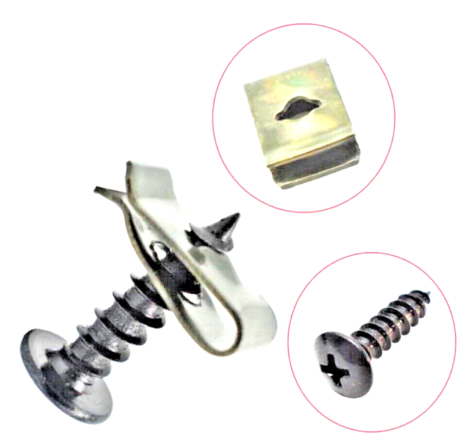 U Clips Bodywork Undertray Splashguard Speed Fastener Self Tapping Screws x51