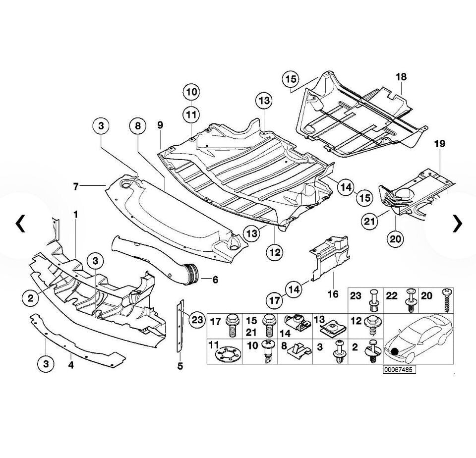 BMW C-Clip Sheet Metal Nut Clamp 5 7 SERIES 15x PCS 5171817650315
