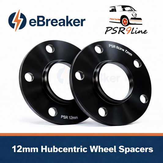 PORSCHE 12mm Wheel Spacers 5x130 Bolt on Kit Pair of 2  Precision Fit in Black.0