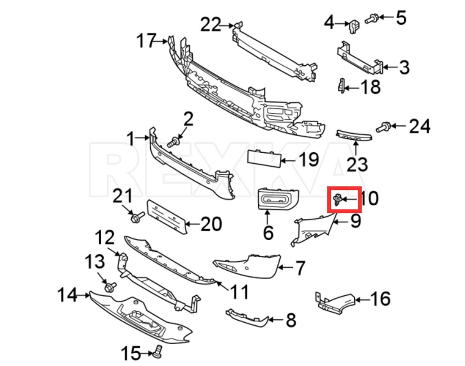 Snap Fit Trim Clips x5 Pcs Land Rover Defender, Discovery, Velar, Sport, Range8