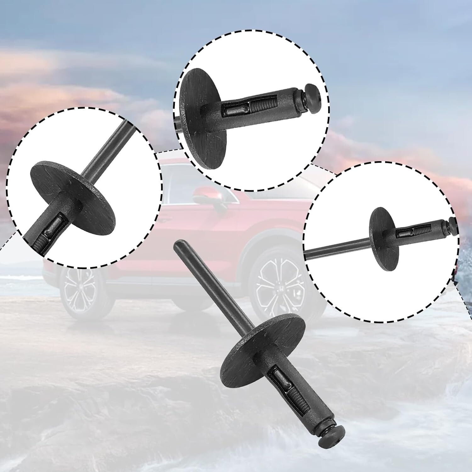 BMW X3 X5 X6 F25 E71 Wheel Arch Flare Trim Clips 07142151750 Blind Rivet 6mm x2013