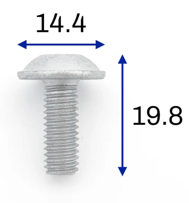MERCEDES BENZ TORX SCREWS METAL BOLT M6 x 16mm OEM N000000001476 x154