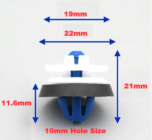 VW AUDI Door Card Trim Panel Fastener Clips, A3 TT R8,  Golf Cabriolet V1 - 10pc1