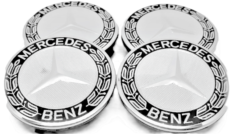 Mercedes Alloy Wheel Centre Hub Caps x4 - 75mm A B C E S M Class ML Black Chrome7