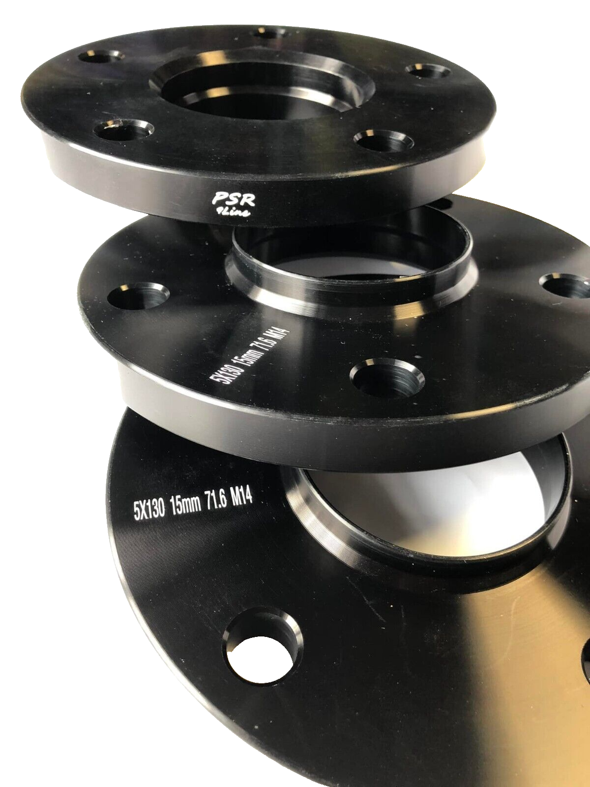 Porsche Wheel Spacers 15mm + Extended AF Bolts Set Of 4 in Black 5x130 PSR9Line8