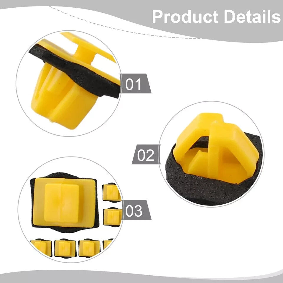 Kia Hyundai Exterior Body Side Moulding Trim Skirt Cover Clip Yellow X20 Pcs1