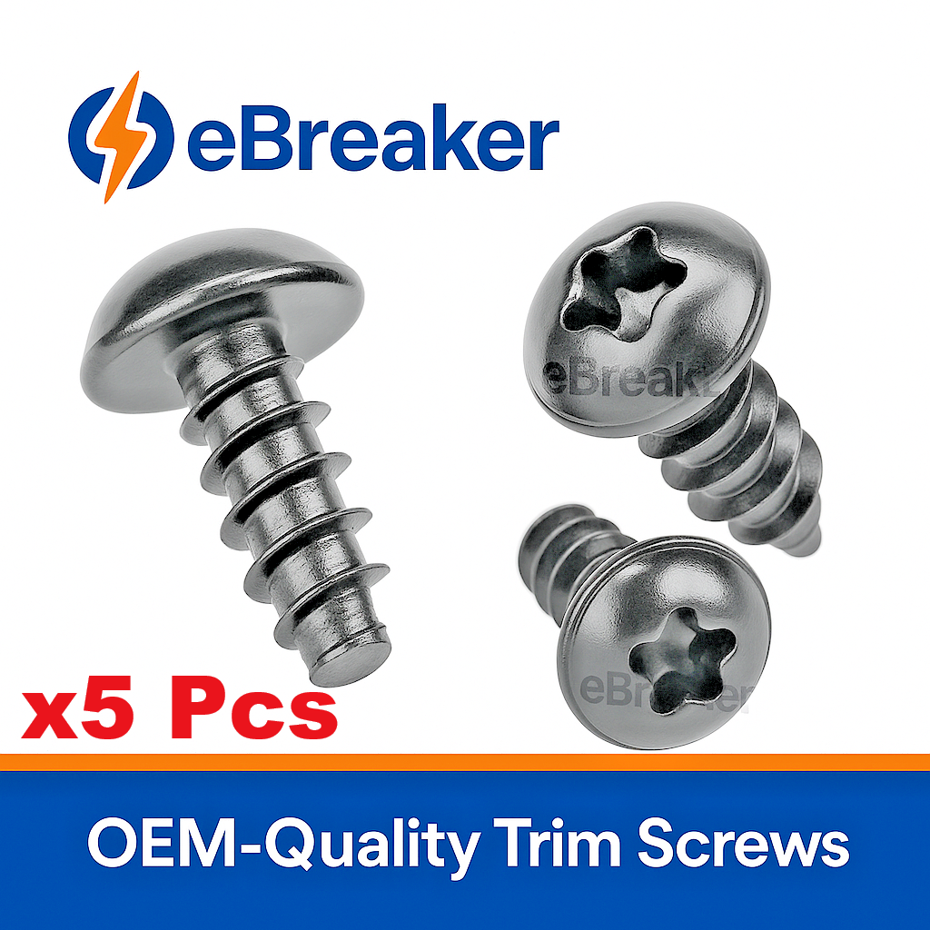 SKODA Small Interior Trim Panel Fixing Torx Head Screw x5 Pcs, Fits 2011 to 20240