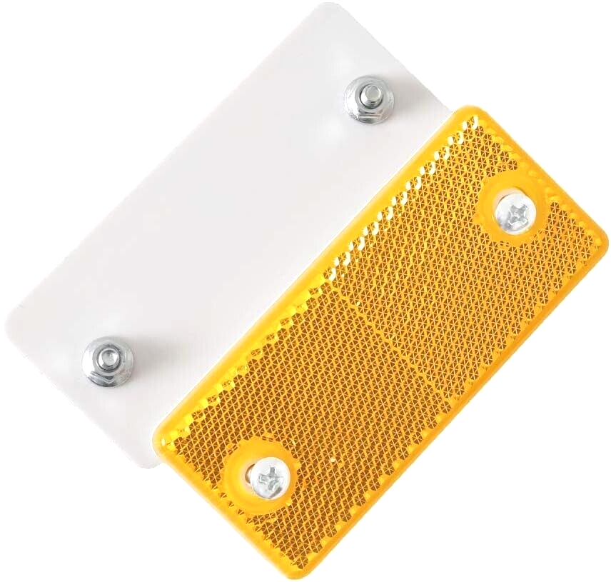 Amber E-Approved Rectangular Reflectors Trailers Caravans High-Quality 2pcs.6