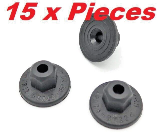 VW UNTHREADED PLASTIC NUTS ENGINE COVER UNDERTRAY SPLASHGUARDS 8E0825265C 15pcs0