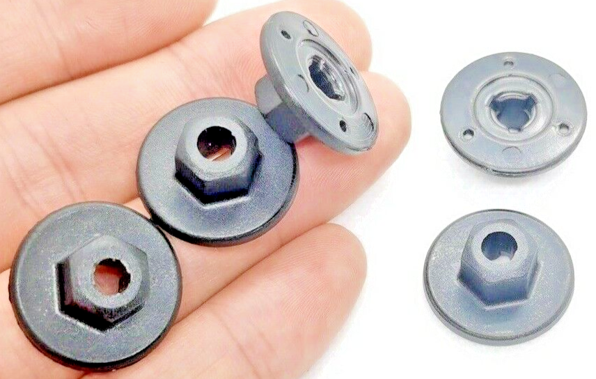 10mm Hex Head Plastic Flanged Nut x10 pcs Arch Liner Splash Guard Underbody Tray7