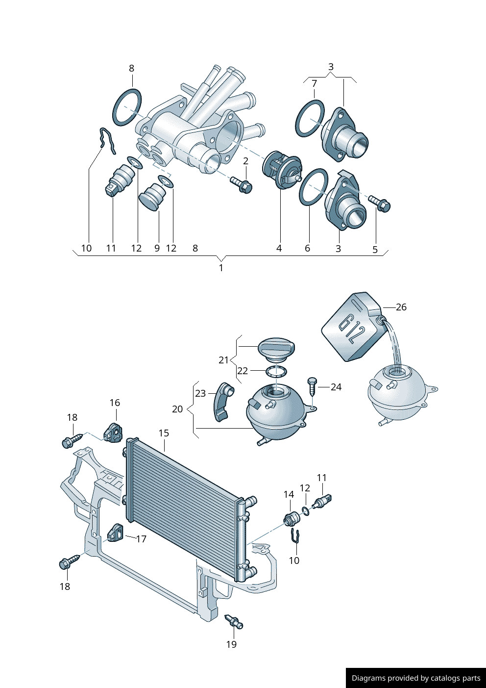 Radiator Coolant Tank Cap O.E 3B0121321  for Volkswagen Audi Seat Skoda8