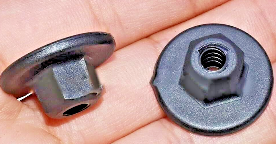 10mm Hex Head Plastic Flanged Nut x10 pcs Arch Liner Splash Guard Underbody Tray17