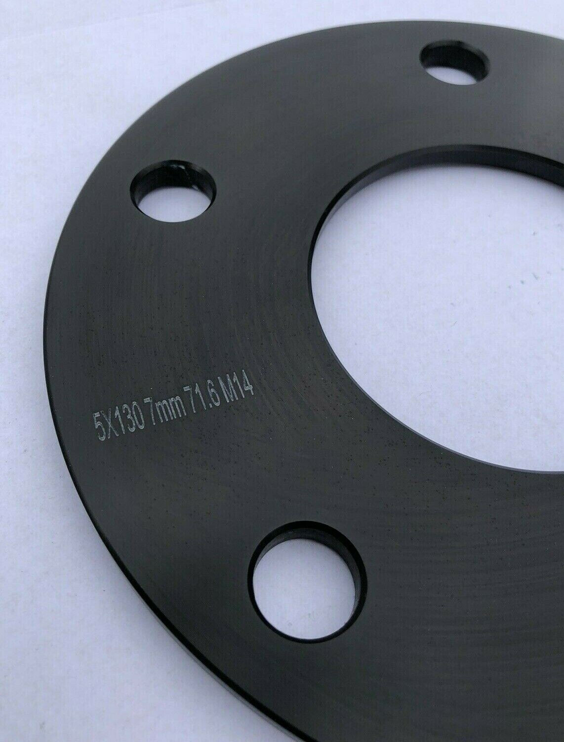 Porsche Wheel Spacers 7mm + Extended AF Bolts Set Of 2 in Black 5x130 PSR9Line12