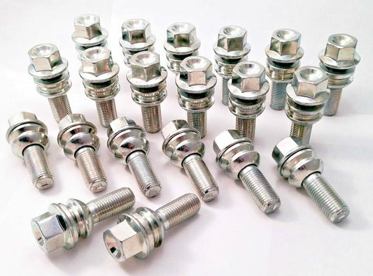 PORSCHE Wheel Bolts O.E M14 x1.5 x 20 Pcs Carrera Boxster Cayman Standard Length0