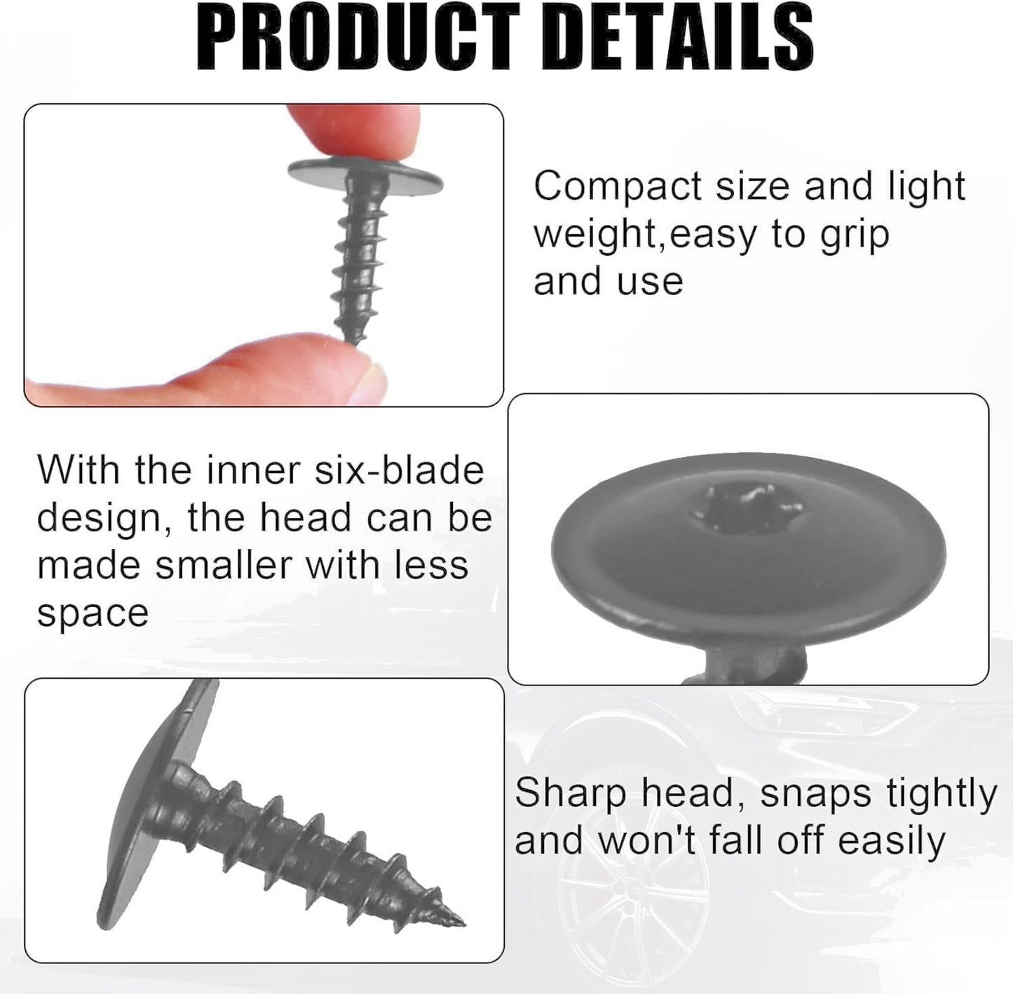 Kia Hyundai Bodywork Trim Fixing Self tapping Screw 15pcs - Niro Stinger Sorento15