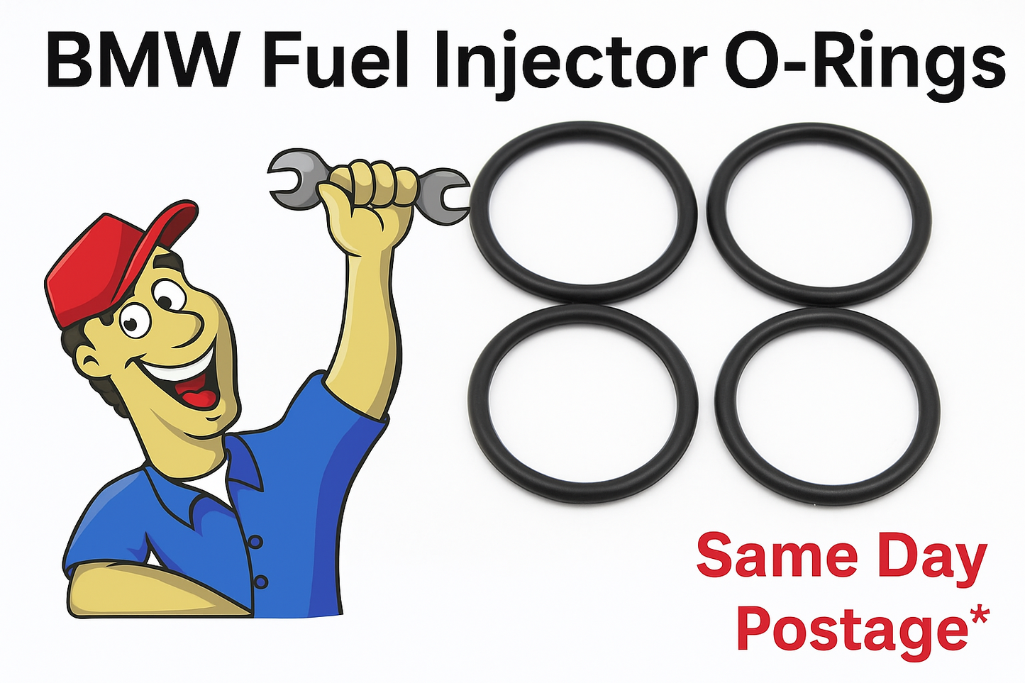 BMW Diesel Injector O-Ring Seals Uprated Viton Pack of 4 Fits E46 E90 E87 E60 X51