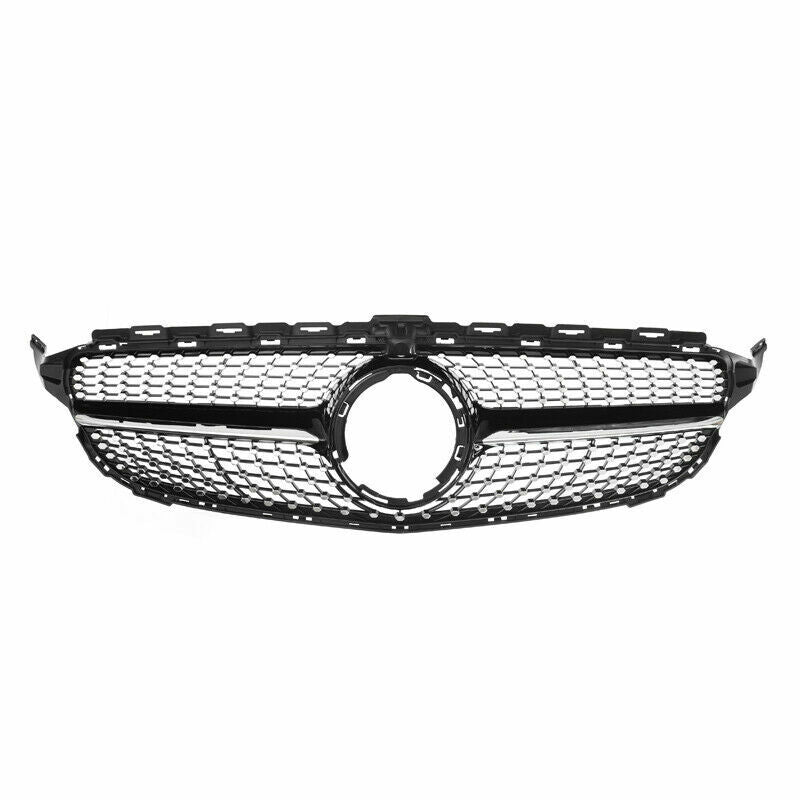 MERCEDES W205 C CLASS DIAMOND GRILLE AMG BLACK STYLE W205 2015-2018 GRILL1