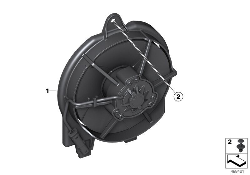 BMW K Series Motorbike Fan Cowl Housing Trim Rivet x2 Pcs Motorcycle. F700 F8001