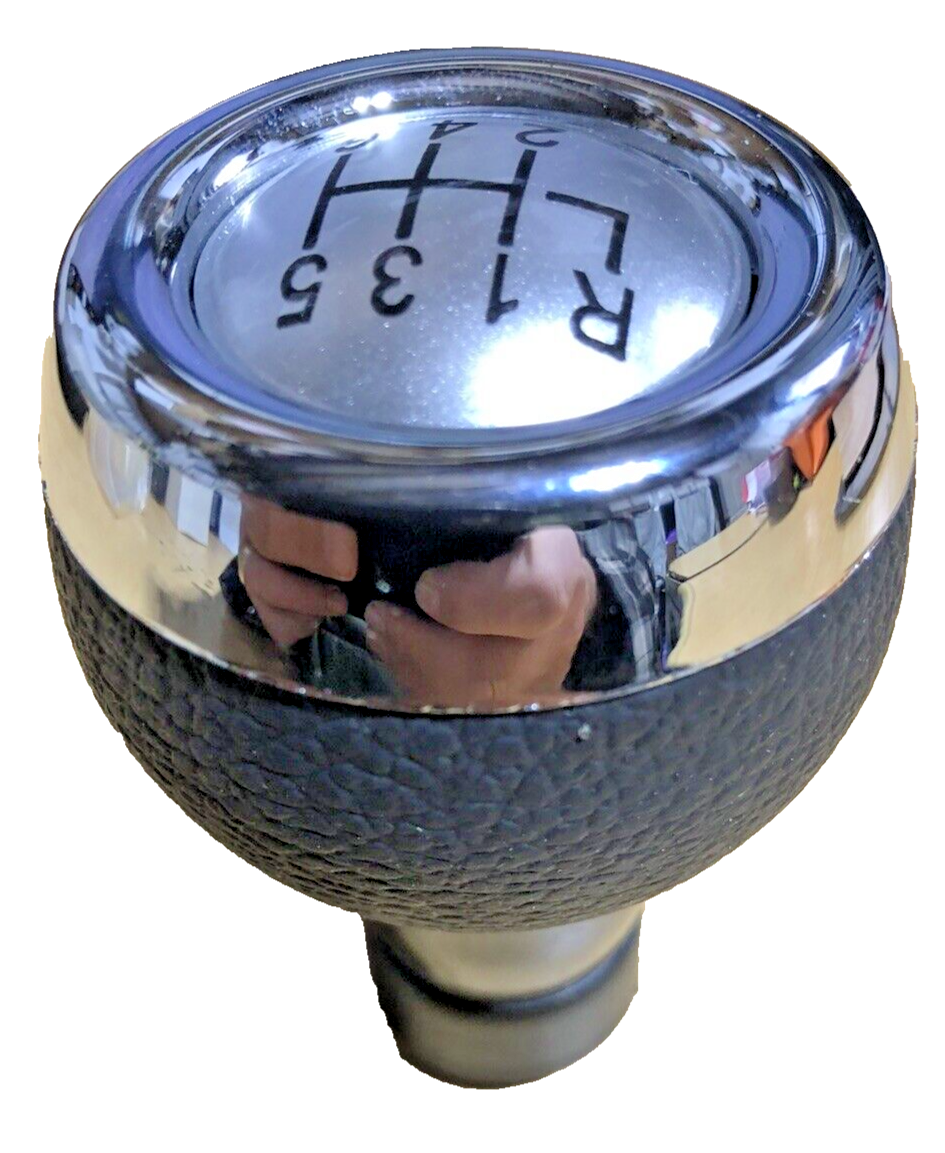 MINI 6 Speed Gear Shift Knob Soft Leather Silver Shift Pattern R55 R56 R57 R603