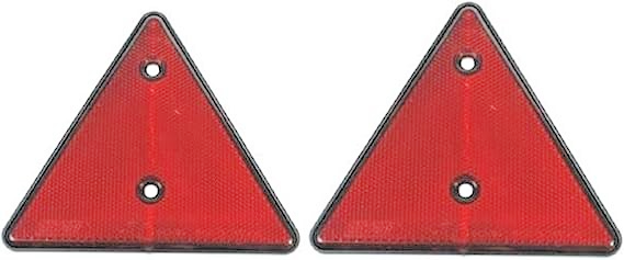 Vehicle Rear Safety Reflectors Red - MOT Legal for Trailers Trucks Caravans # x219