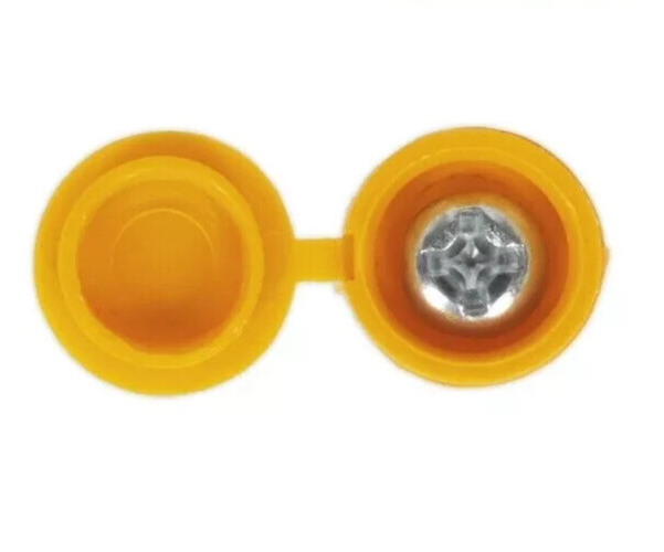 Number Plate Screws Kit - White Yellow Black Caps for Car/Van Universal Fixing17