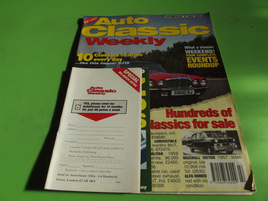 AUTO CLASSIC WEEKLY  MAGAZINE MAY 1992 #c30