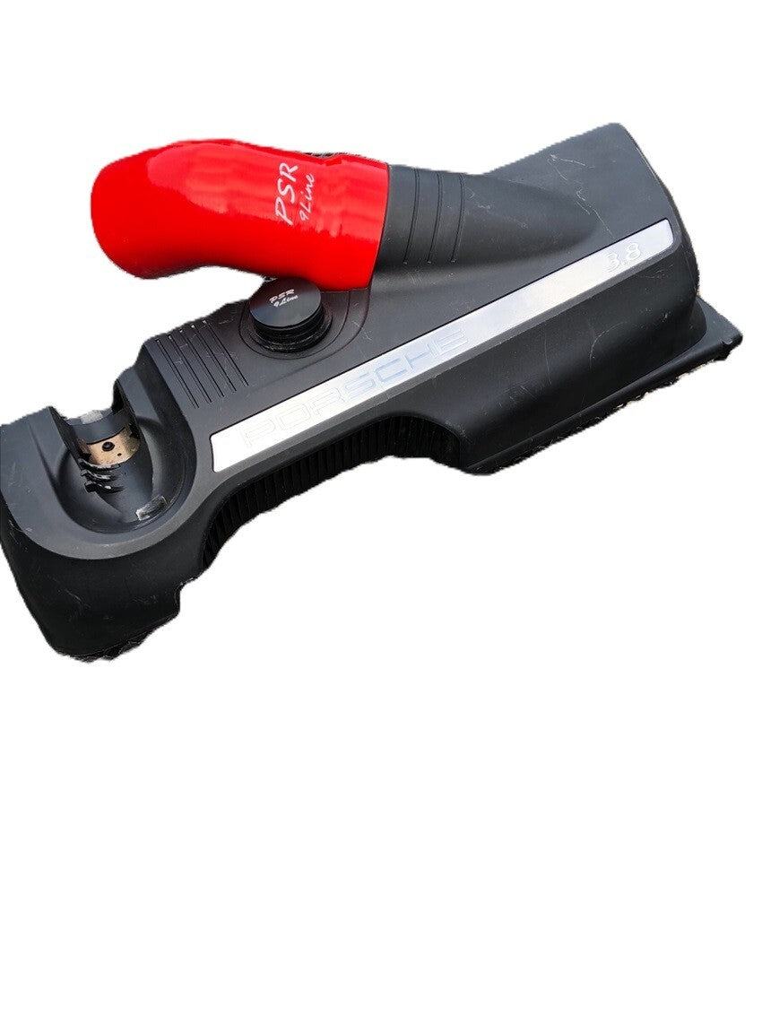 Porsche 997 Resonator Delete Air Box Modification with Red Induction Pipe & Plug15
