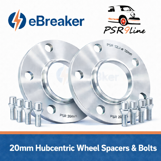 Silver 20mm Wheel Spacers for Porsche 5x130 Pair with Extended Bolts AM UK Stock0