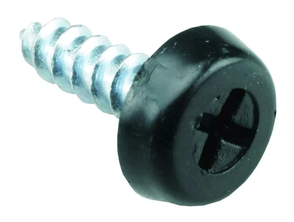 Number Plate Fixing Screws Kit Plastic Cap Moulded Weather resistant Head. Qty 43